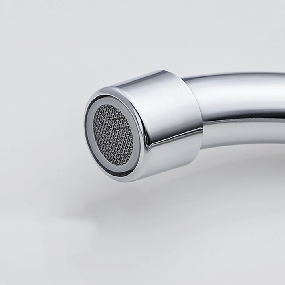 KWM405-Tengbo brass double handle wall mount kitchen faucet mixer