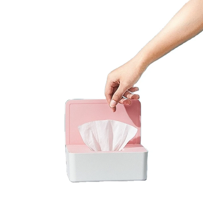 Mist powder for household wet wipes box with lid storage plastic seal dustproof creative desktop baby wipes box