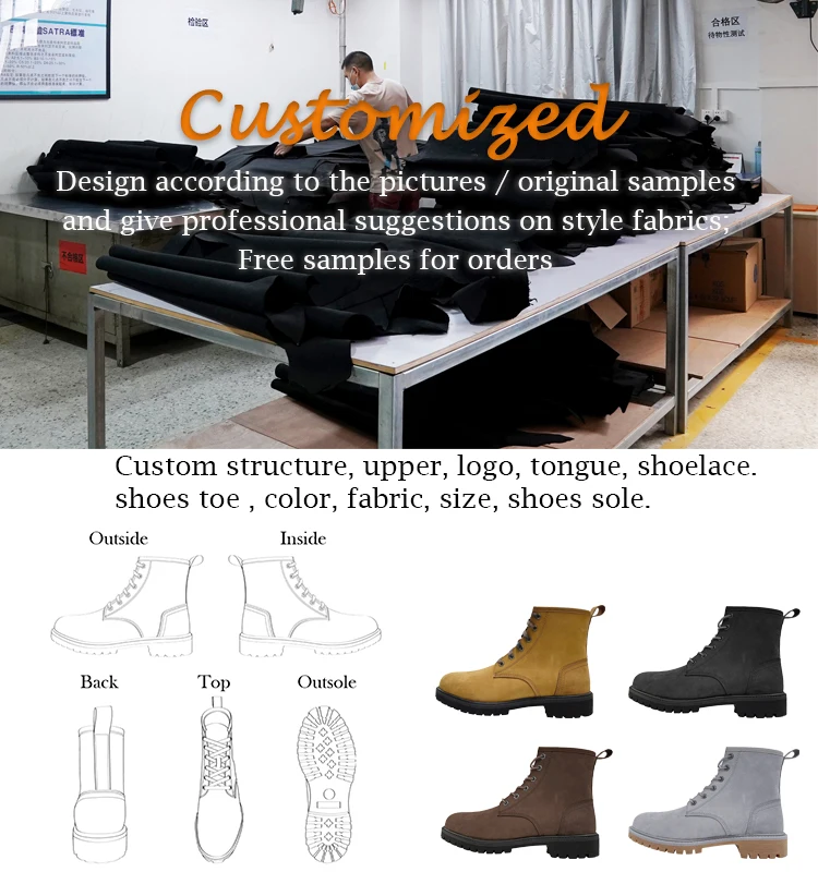 Waterproof Oxfords Genuine Leather Mens Boot Wholesale Large Size Chukka 6 inch Real Leather Working Martin Boots For Mens Boots