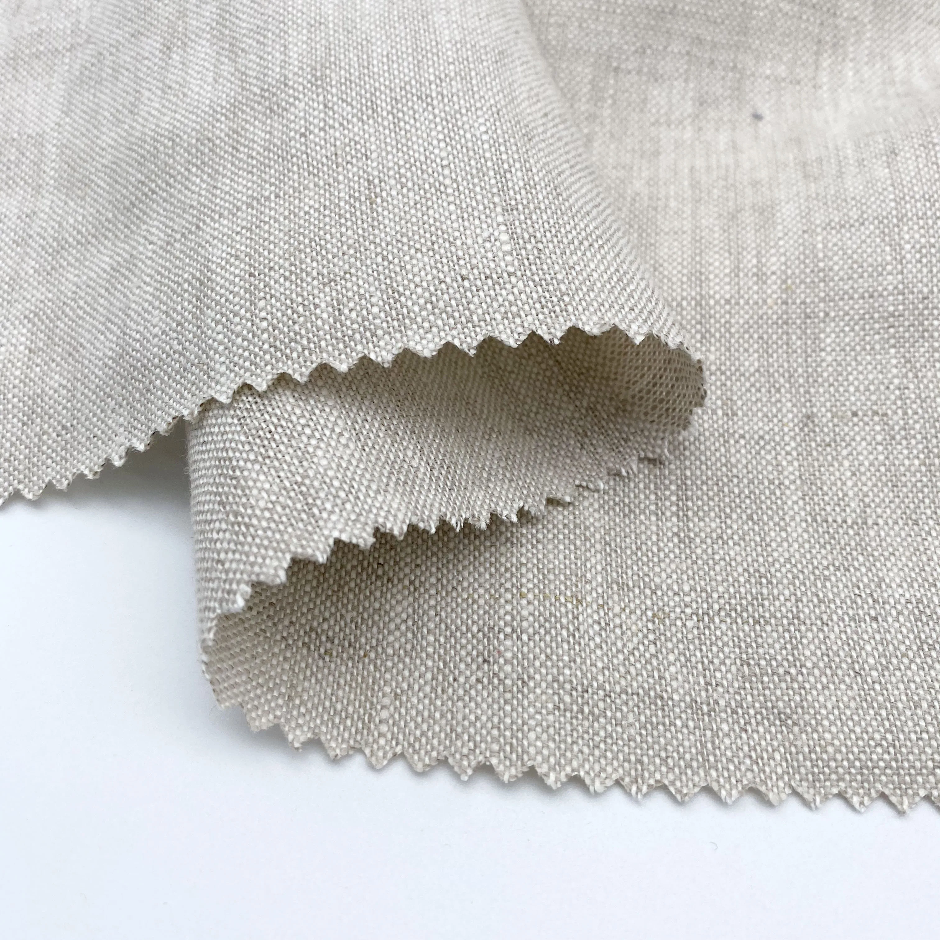 Hot product 100% linen fabric 6*6 thicker 260GSM for dress linen fabric