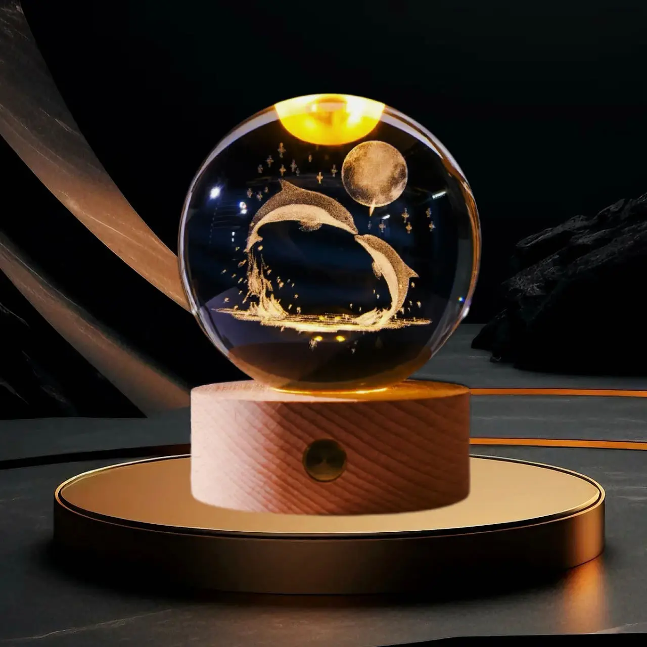 High Quality Beauty 3d Crystal Ball Lamp Crystal Ball Lamp Decorative Crystal Balls