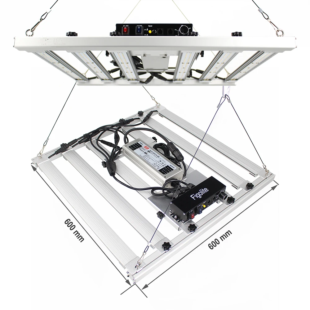 Full spectrum 320w 6bars samsung lm301h evo led grow light for hydroponic