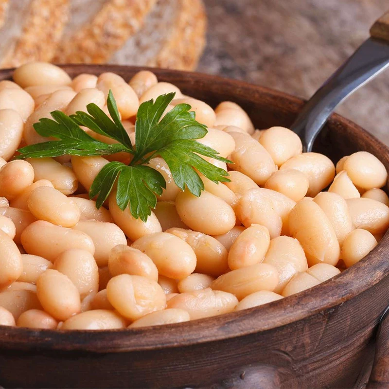 Лучшее качество низкая цена Non Gmo органический большой размер консервированная белая фасоль