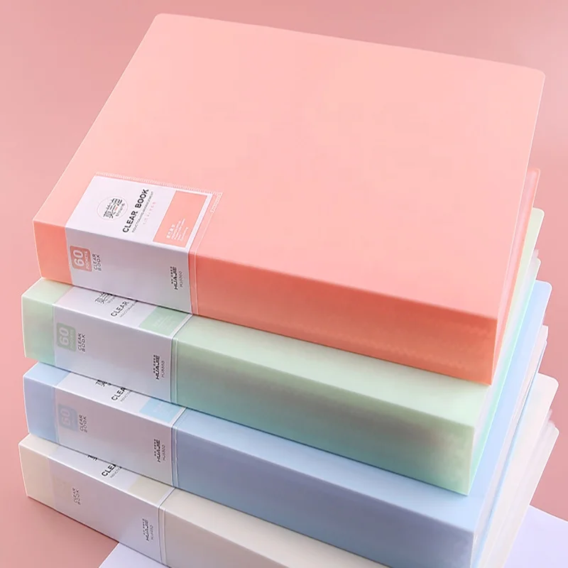 A4 10/20/30/40/60/80/100 resource book waterproof plastic clear file folder bag for documents stationery supplies display book
