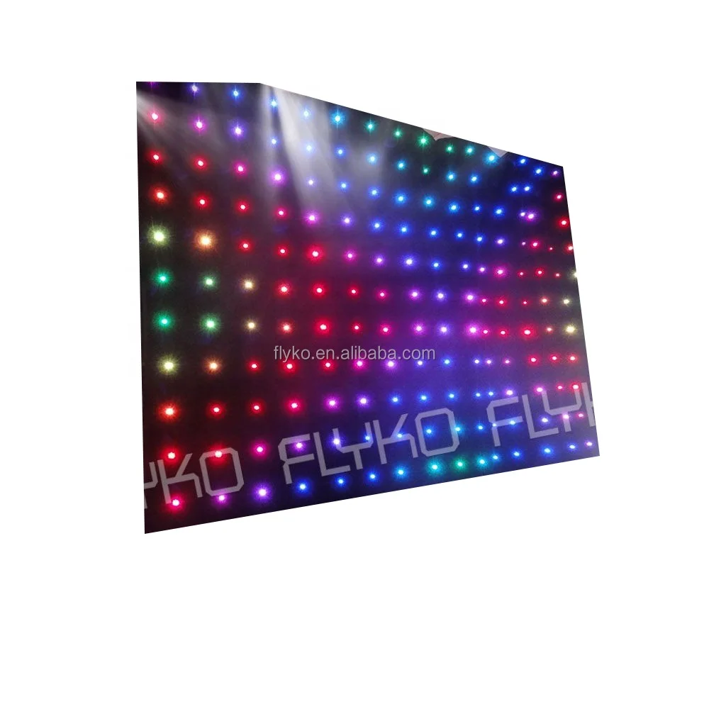 Flexible Stage Pretty LED Backdrop Cloth Led Video Star Wall Curtain for Party Decoration Effect Light