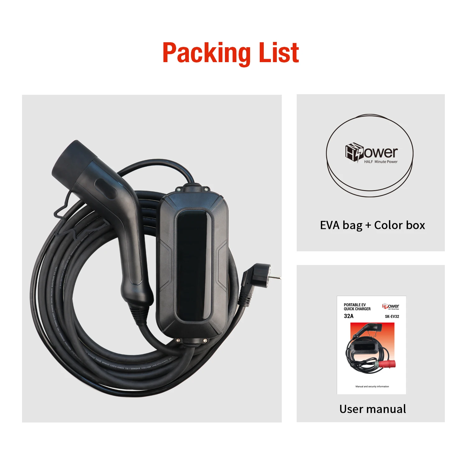 Оптовая продажа 32a портативный ev зарядное устройство Регулируемый 13A/16A/20A/32A 1 Фаза 3 фазы Электрический автомобильное с экран дисплея