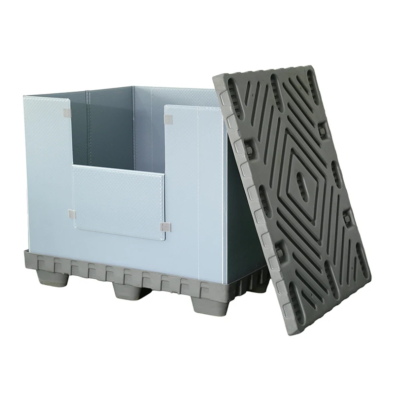Returnable Reusable 1200x800 Collapsible Honeycomb Pp Plastic Storage Sleeve Pallet Transit Boxes For Components