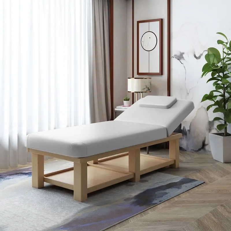Home Beauty Furniture Foldable Massage Bed Wood Solid Massage Table