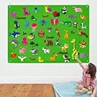 54Pcs/set Animals Felt Story Board Preschool Animal Classification Storytelling Dinosaur Jungle Zoo Early Education for Kids