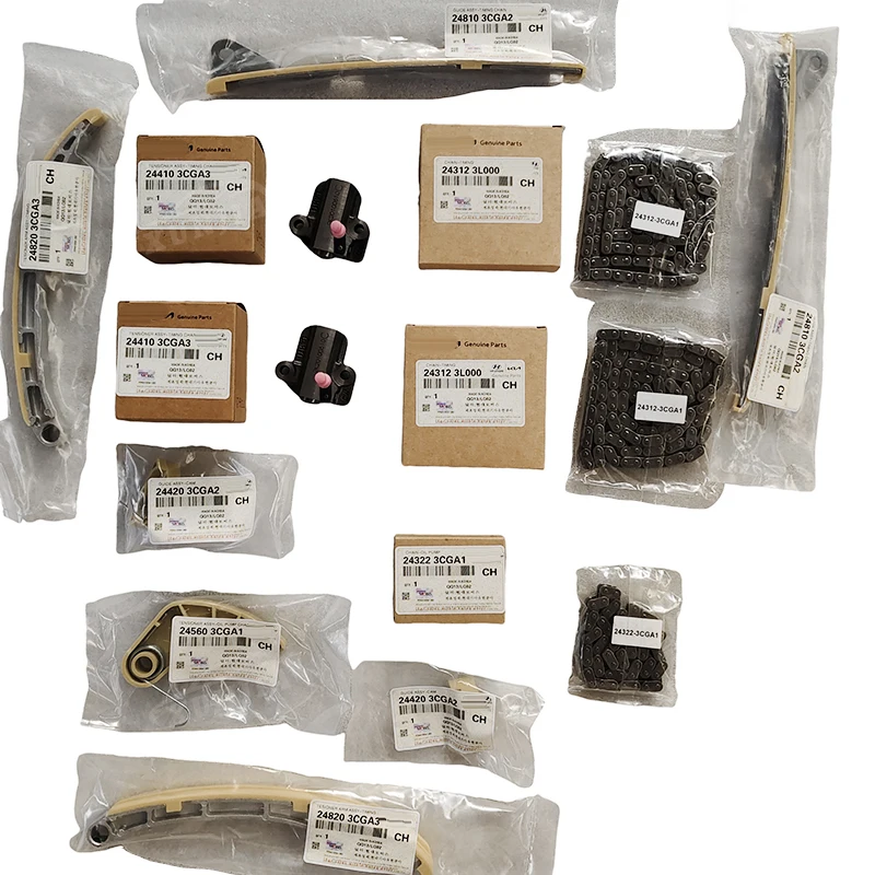 Timing Chain Kit 24300-3CG12 24810-3CGA2 24820-3CGA3 24410-3CGA3 24312-3L000 24420-3cga2 24322-3CGA124560-3CGA1 For Hyundai Kia