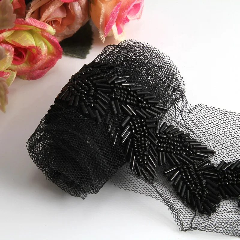 
Kavatar beaded trim rhinestone pearl rhinestone beaded glass trim 