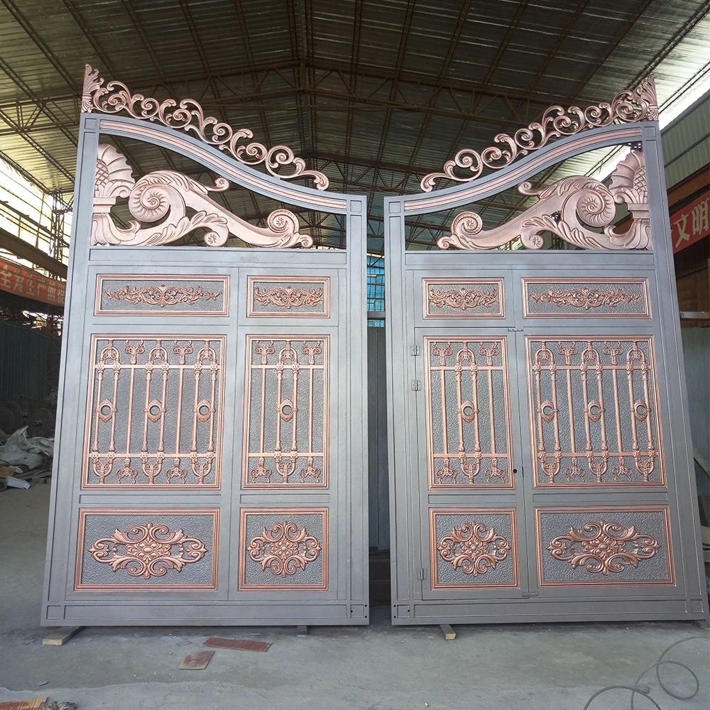 Automatic Suspension Folding Outdoor In Guangdong Qg-L898c Iron Gate Designs Simple Portail Coulissant Porte Gate