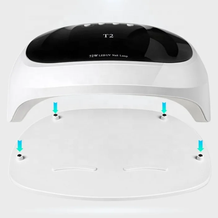 Aokitec T2 72W two handed drying shine sun uv led nail gel manicure lamp