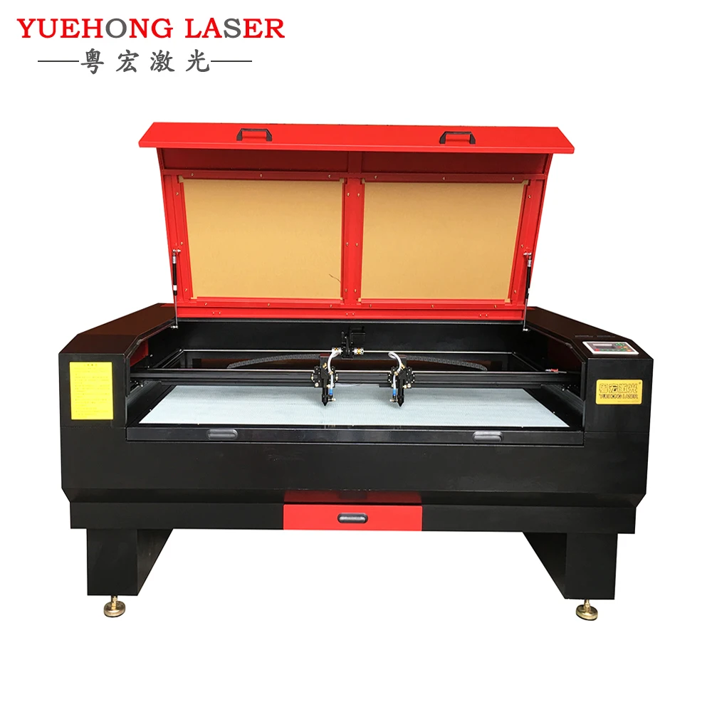 1610 100w 130w 150w Reci Laser Tube Co2 Double Head Laser Cutting Machine For Acrylic Plywood