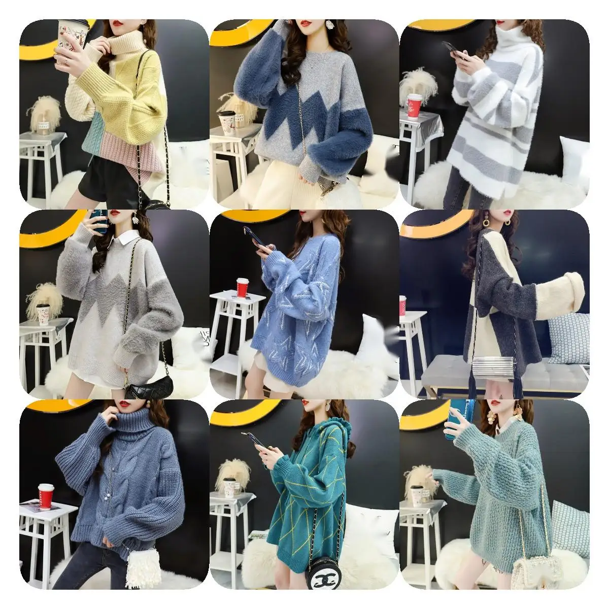 procure  product 100 % pure cashmere sweater for women dama tricot manufacturer Mongolia pullover turtleneck cachemire