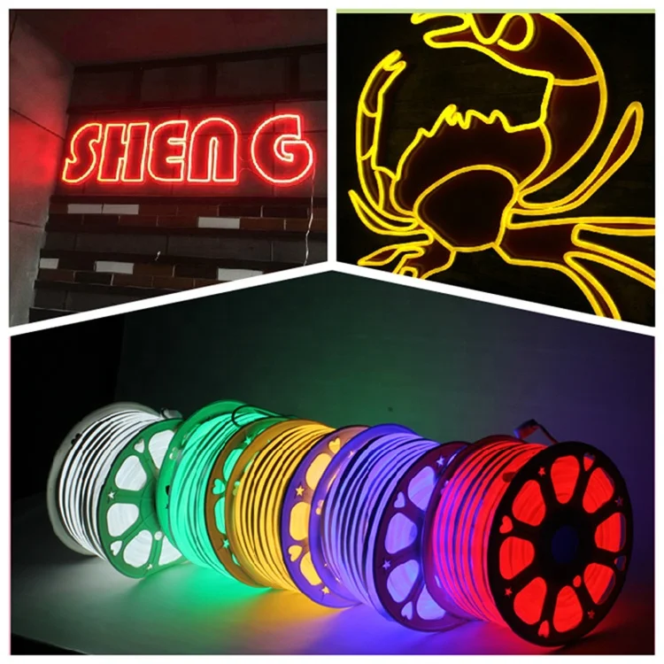 Manufacturer High Quality UV Resistant IP67 Waterproof Flat Ultra Thin Neon Rope Flexible 110v