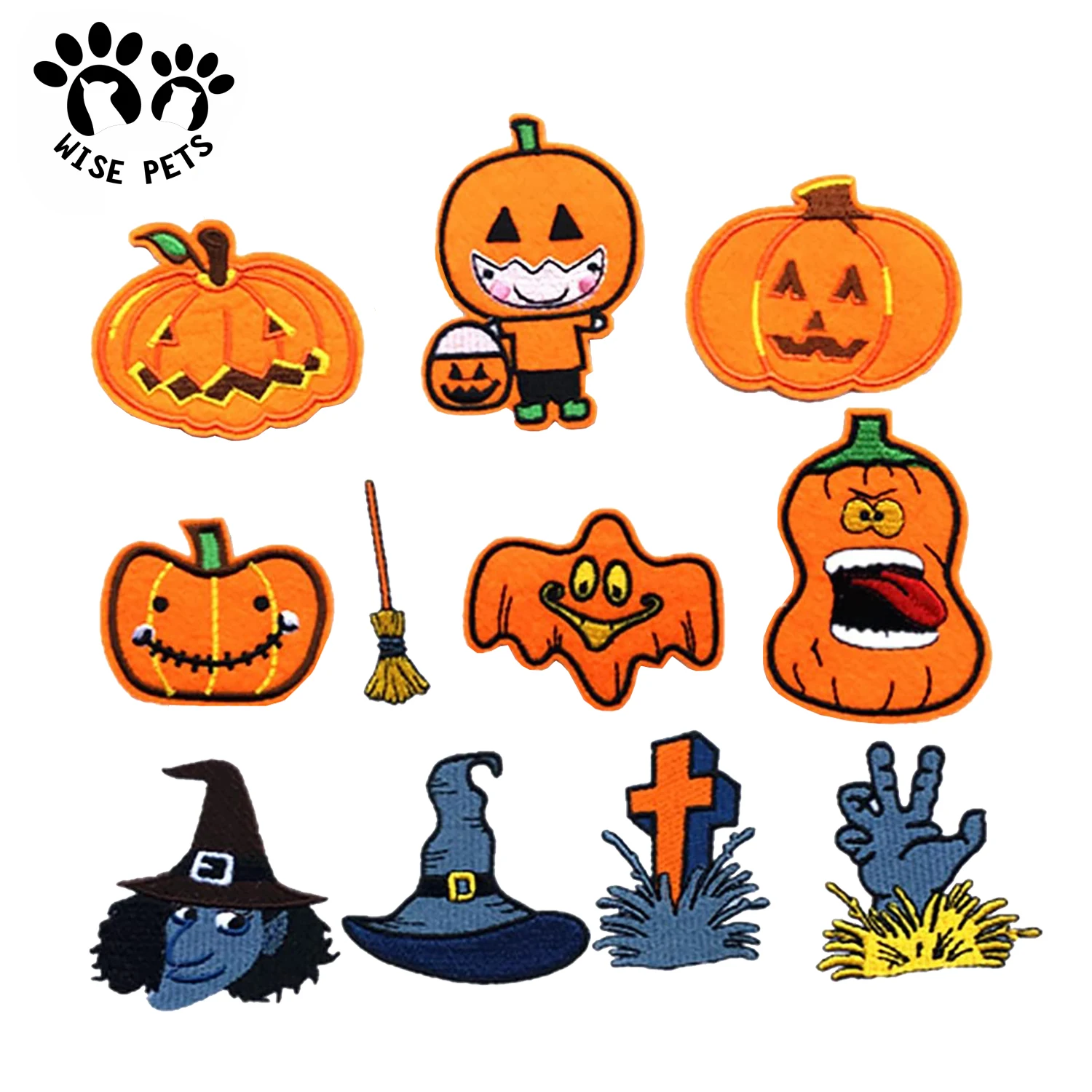 Custom Embroidered Label Woven Halloween Amine Cartoon Sticker Sew on Embroidery Patch Iron On Clothing Designer Patches