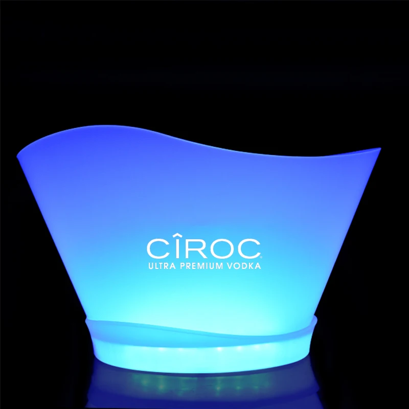 12 л волна аккумуляторная живопись в форме башмачков для большой ведро льда со светодиодной подсветкой винных бутылок пивной бокал шампанского