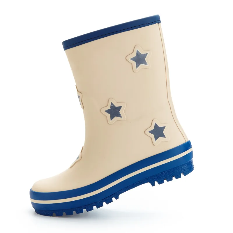 
2021 New Design Cute Animal Label Pvc Rainboots With Yellow Color For Kids 
