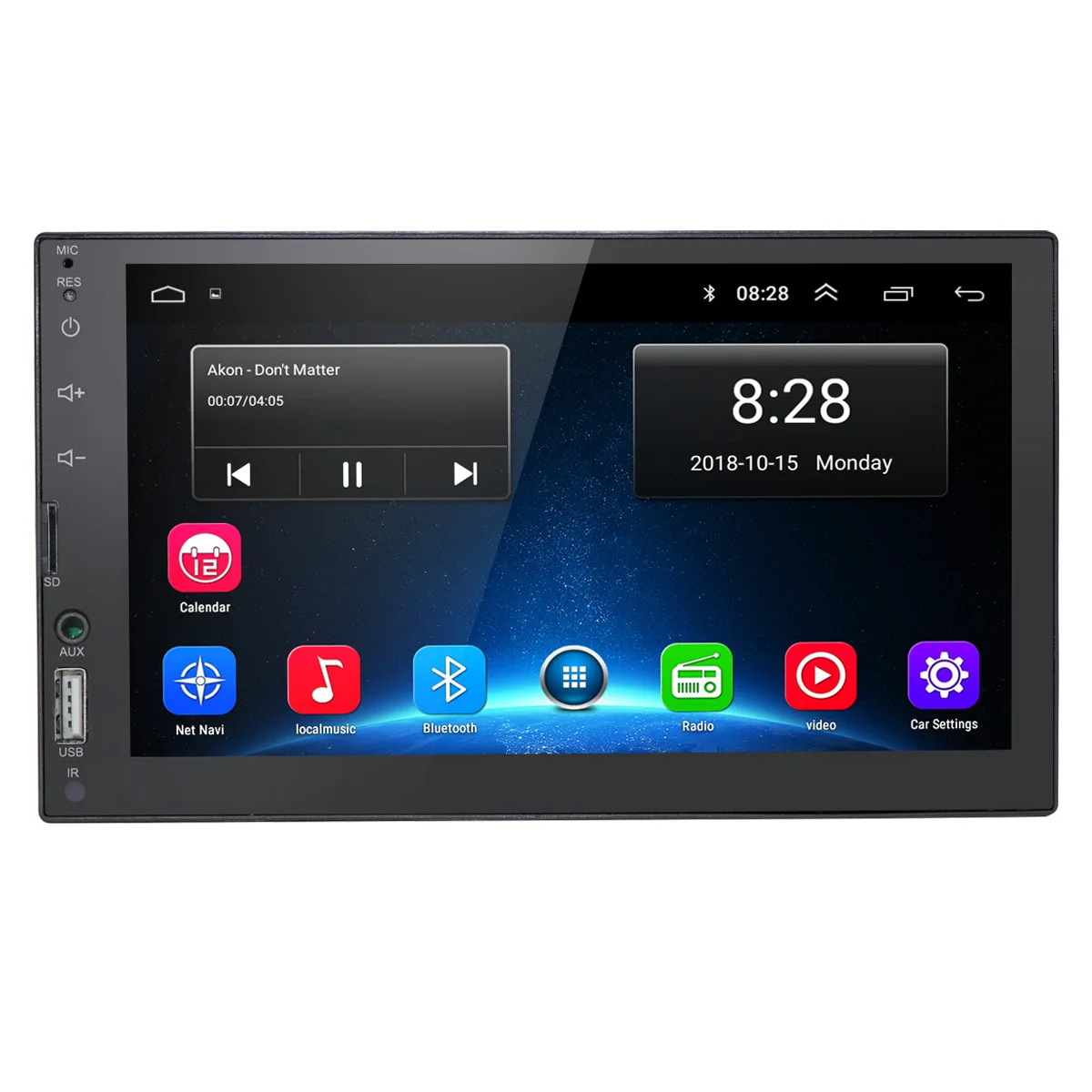 7 inch 1+16GB DVD Android 11 car radio Quad Core car GPS navigation with touch screen 1 din android car radio