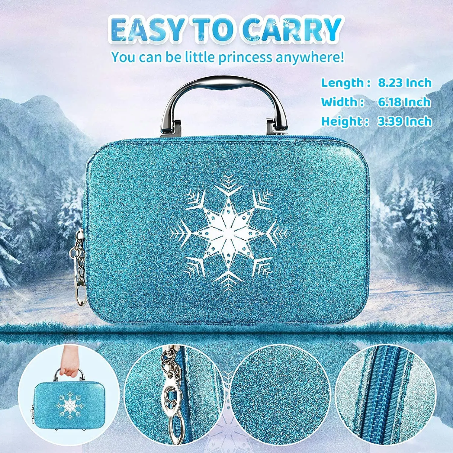Washable Little Girls Makeup Kit Real Cosmetic Toy Safe Non-toxic Custom Logo Makeup Bag Set