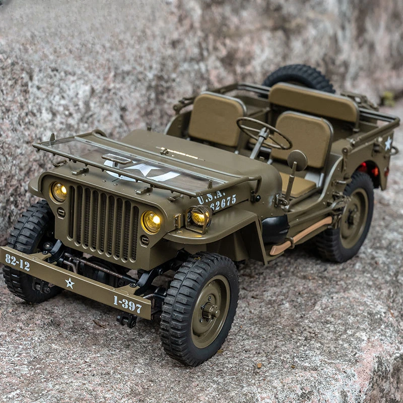 FMS ROCHOBBY 1/6 1941 MB Scaler Willys Jeep All Terrain Chassis 2.4G 4WD 4X4 Remote Control RC Off Road Crawler