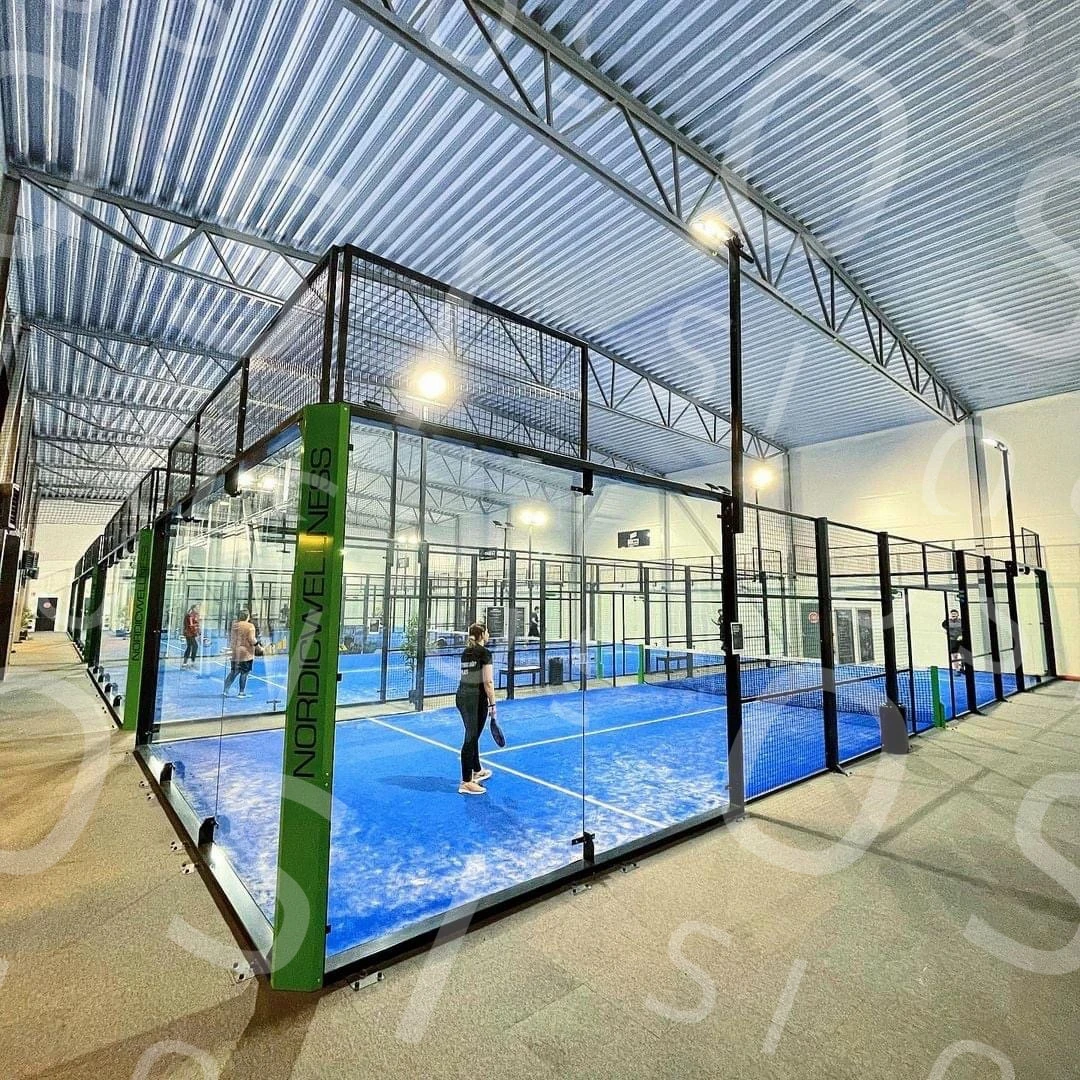 OSI Double Person Outdoor Sports 15mm Artificial Turf Imported Taiwan Panoramic Paddle Tennis Padel Court