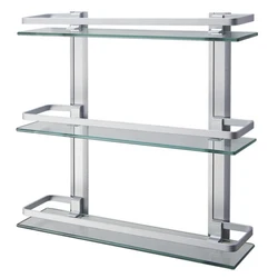 toilet accessories bath accessories bathroom 3 tier of glass shelf  bath rack