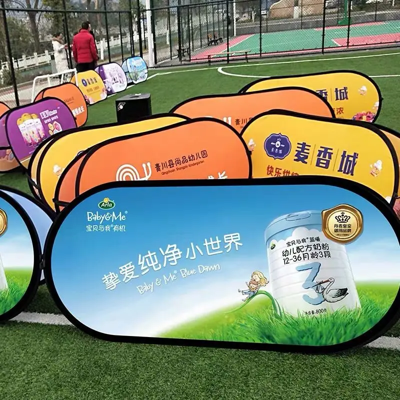 Outdoor advertising promotional golf sport event Custom print folding Horizontal POP UP A Frame Banner