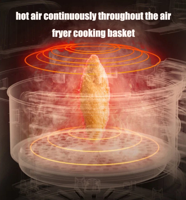 Air Fryer Hot selling 5.8L Large Capacity Oil Free Electric Air Fryer Multifunction Digital Air Fryer Oven