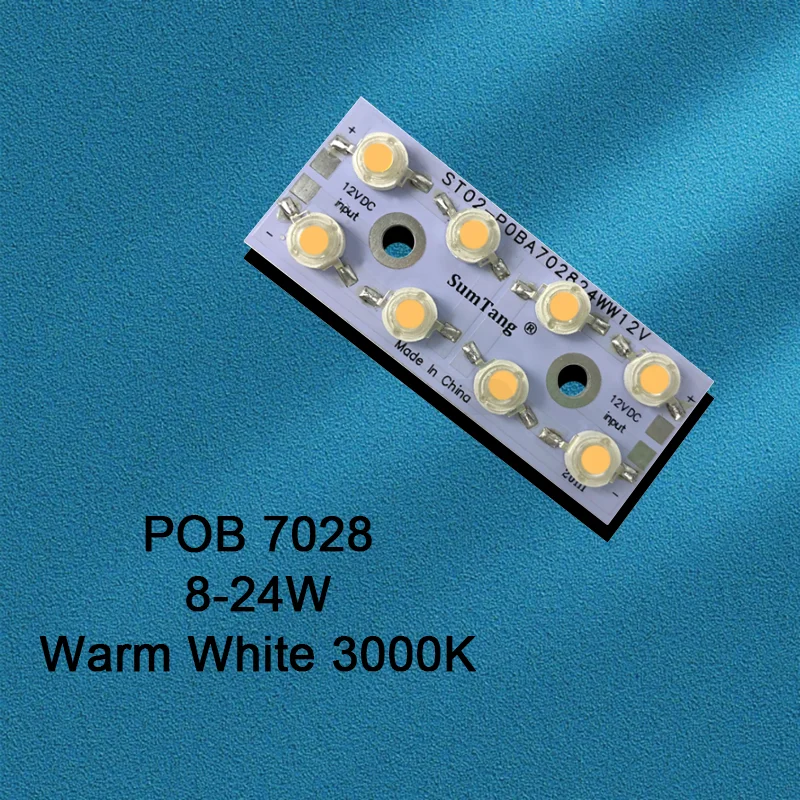 Best price POB LED light 130-160LM/W 70Ra 12V 14V 8W 24W high power led module with Bridgelux brand  70*28*2mm car light