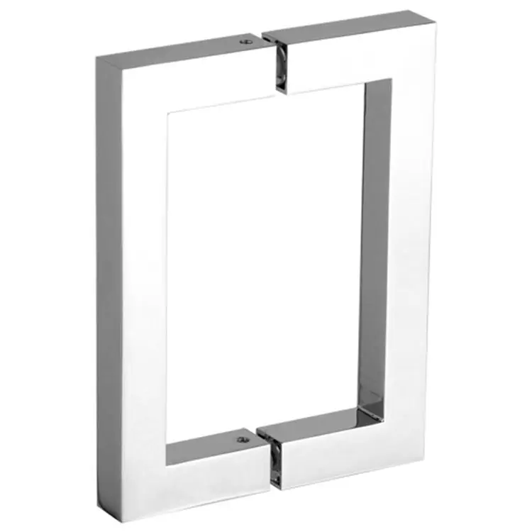 Square/Rectangle Stainless Steel Push Pull Door Handle for Solid Wood Timber, Glass and Steel Doors, Matt Black Finish