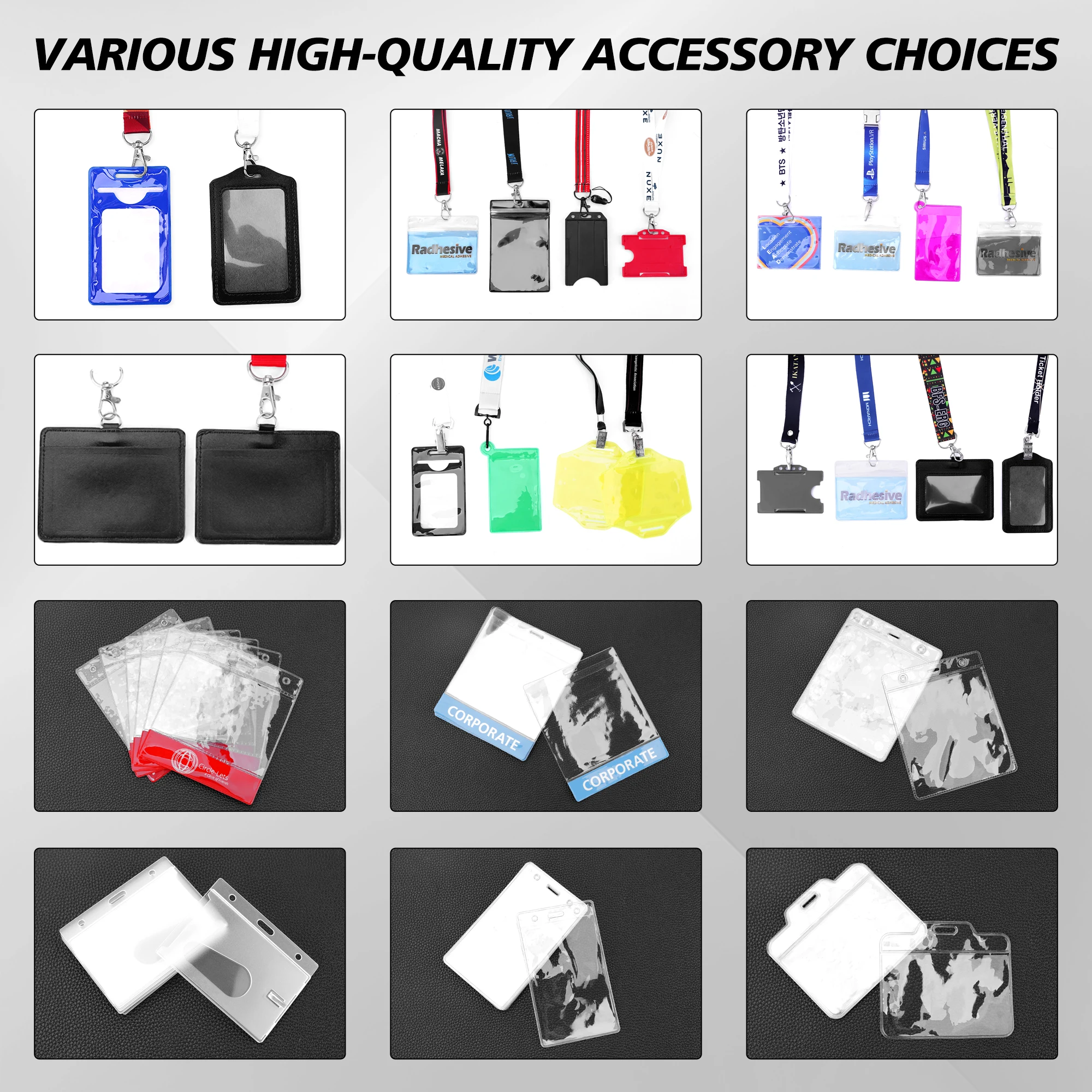Factory Low Price Lanyard Custom Multi-Color Logo Badge Card Backstage Pass Cassette Polyester Printed Lanyard