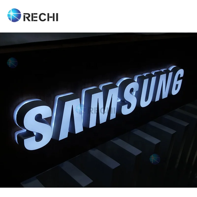 Подсветка магазина RECHI буква и фаска для мобильного телефона 3D эпоксидная смола светодиодный канал световая С