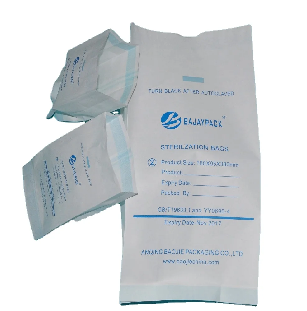 Disposable Heat Sealing Tattoo Tools 3d Sterilized Paper Wrapping Pouch For Laboratory