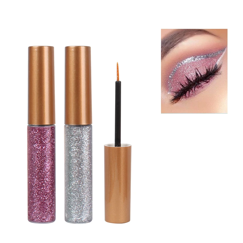 Factory wholesale Shine glitter eye liner Long Lasting Quick-drying Color Shimmer Liquid Eyeliner Private Label