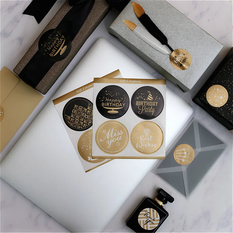 Custom Brand Logo Printed Waterproof Decorative Vinyl Die Cut Balloon Thank You Stickers