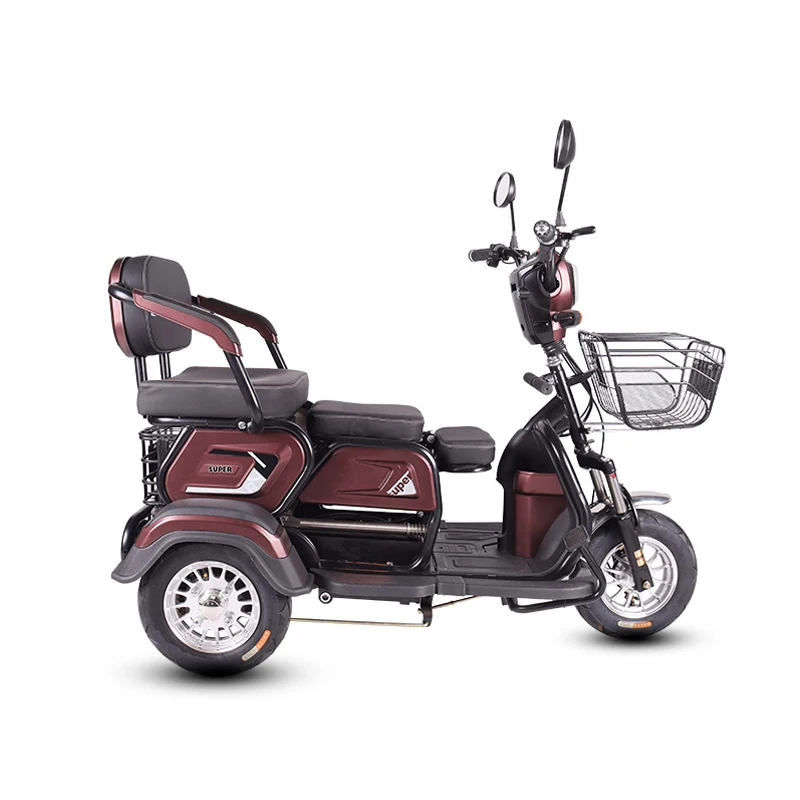Hot Selling 350W 49cc 80c Gas cargo foldable passenger small 3 wheel adult electric tricycle