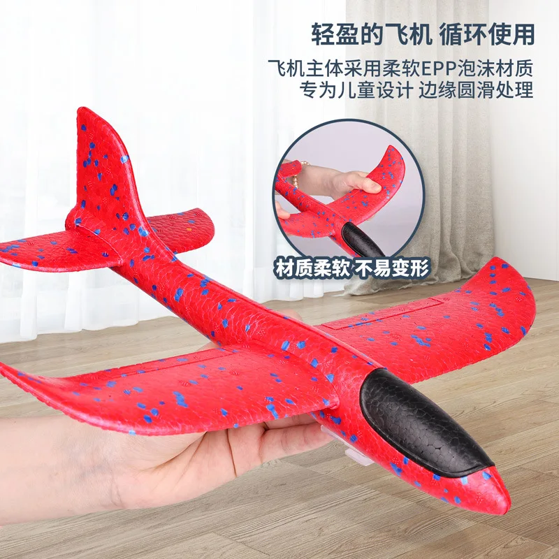 Hot Selling 3 Pack Flying Airplane Launcher Toy Gun LED Foam Glider Catapult Plane Toy For Kids Outdoor Sport Flying Toys