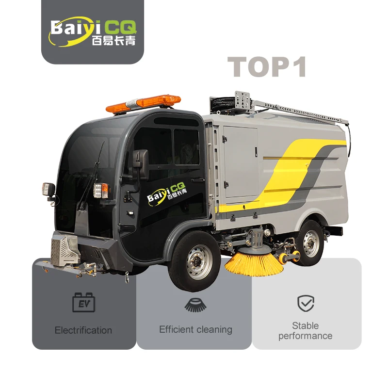 New Pure Electric Street Sweeping Washing Vacuum Road Sweeper Truck Core Components Motor Pump Engine Gear Construction Farm