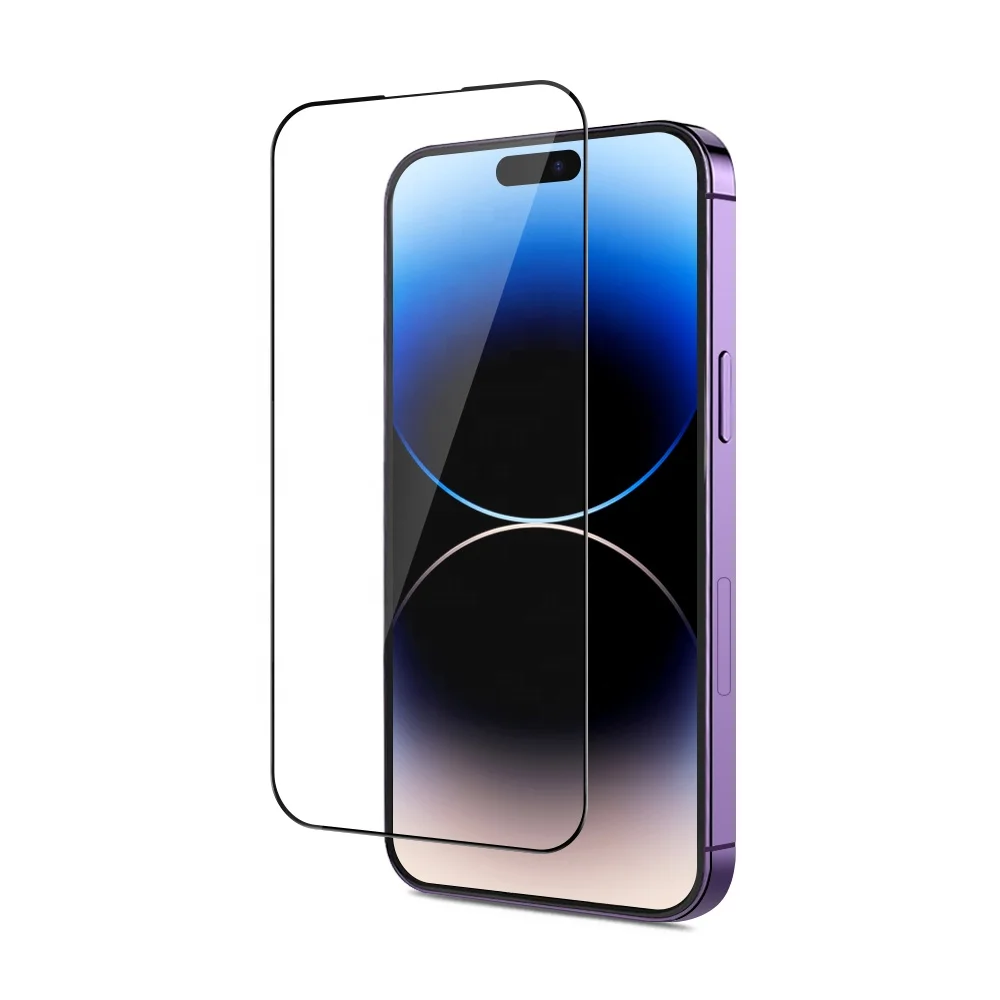 Japan Glass 3 pack Full Glue 9H 2.5D Clear Anti Blue Light Tempered Glass Screen Protector for iPhone 13 Pro 14 6.1