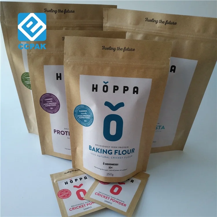 Digital printed mixed design stand up kraft paper pistachio nuts/cookies/dried food/seeds/beans packaging bags with zipper