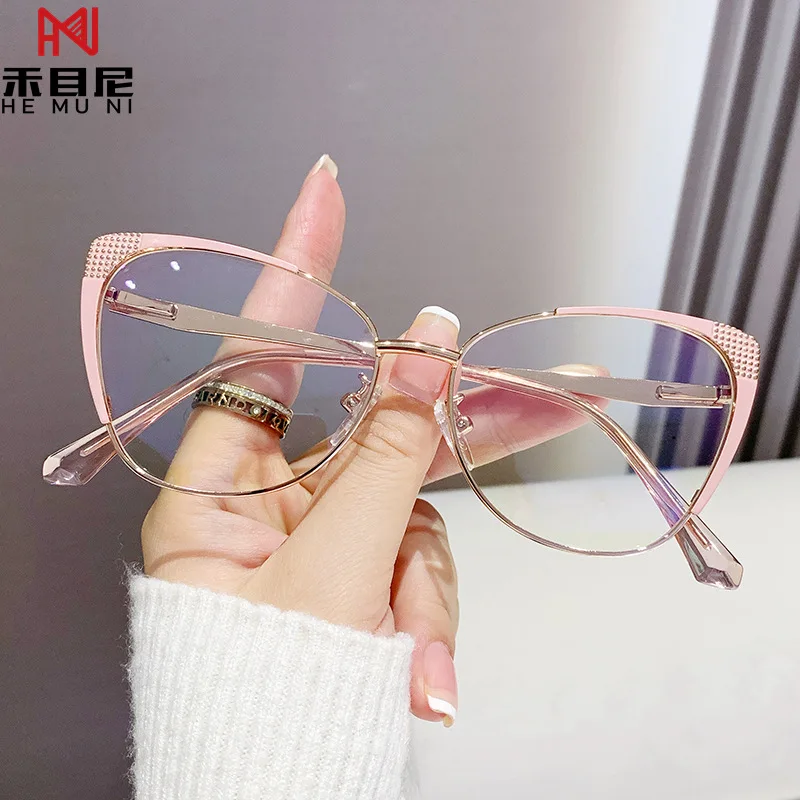 7151 2023 Cat Eye Glasses Frame Blue Light Blocking Glasses Ladies Tr90 Eyeglass Frame Glasses For Computer Anti Blue Light