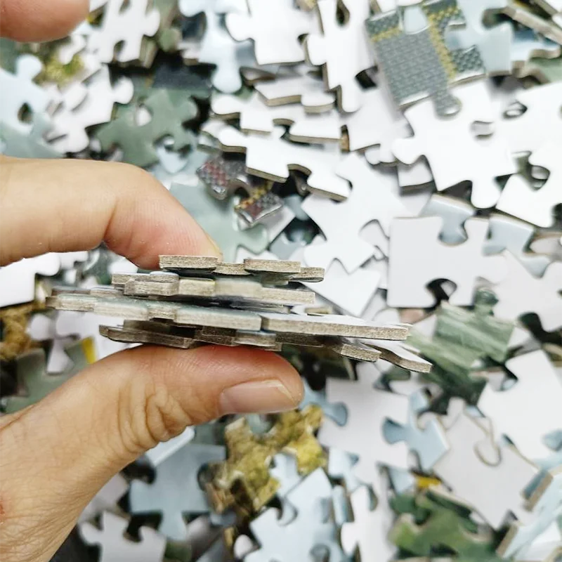 Shenzhen factory diy paper Cardboard 500/1000 pieces puzzles jigsaws For Adult