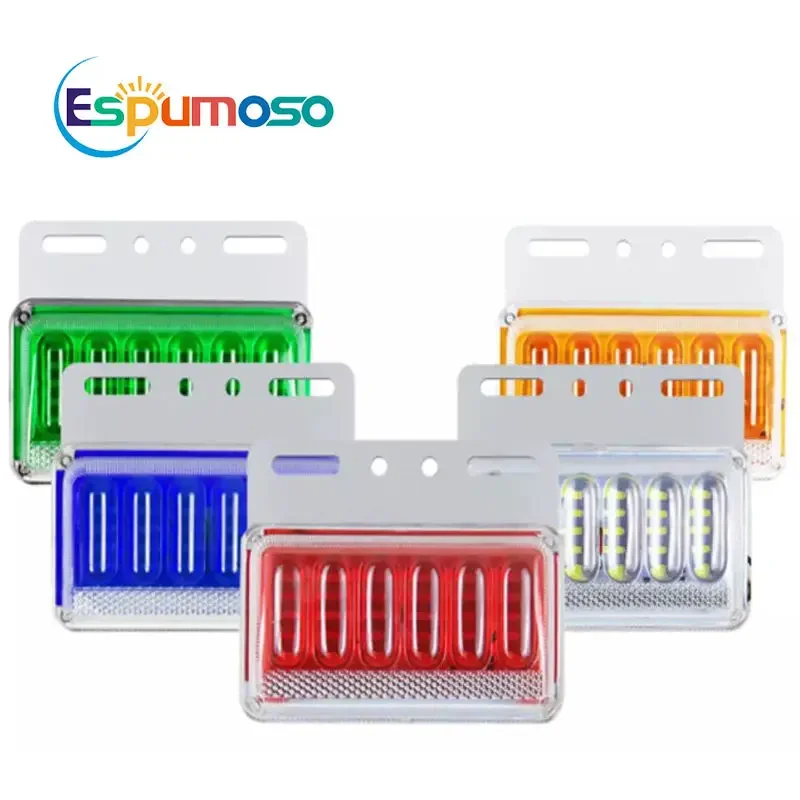 ESPUMOSO Auto Factory Price LED 6D Side Marker Lights Car External Warning Tail Lights Auto Trailer Truck Lorry Lamps 12V 24V