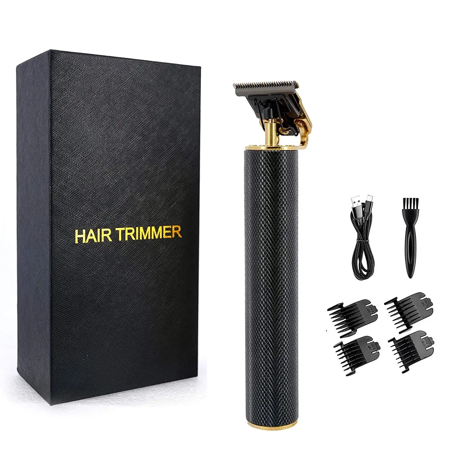 
Portable Hair Trimmer Zero Gapped Beard with Display Cordless Electric T-Blade Trimmer For Men 