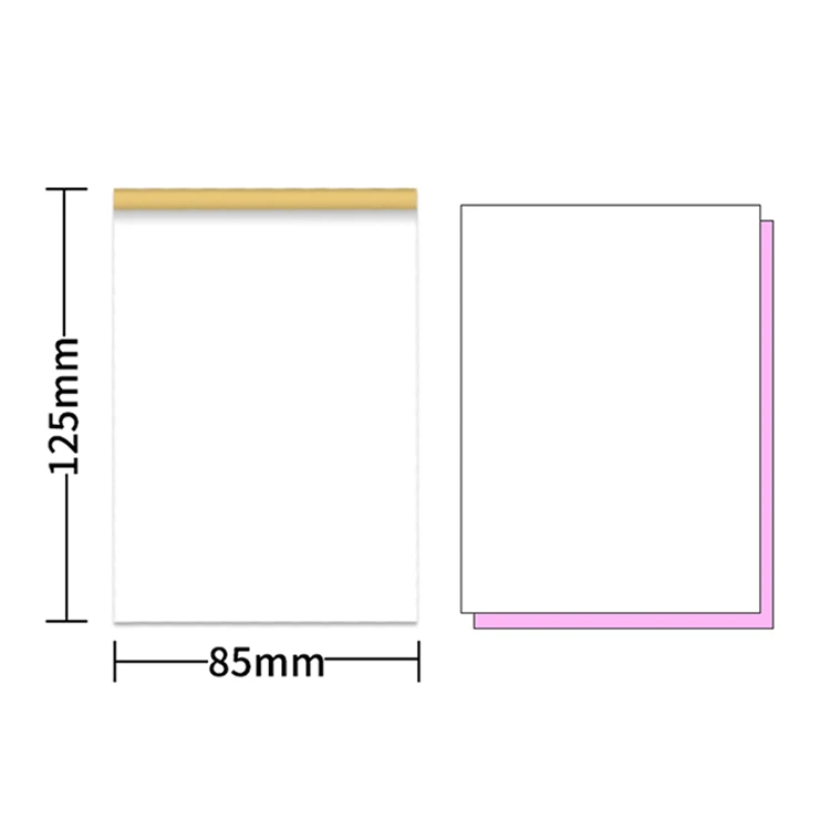 China Factory Carbonless Paper 2 3 4 Layer Blank Printing White Canary Pink Invoice Book Kraft Soft Cover Receipt Book Pad