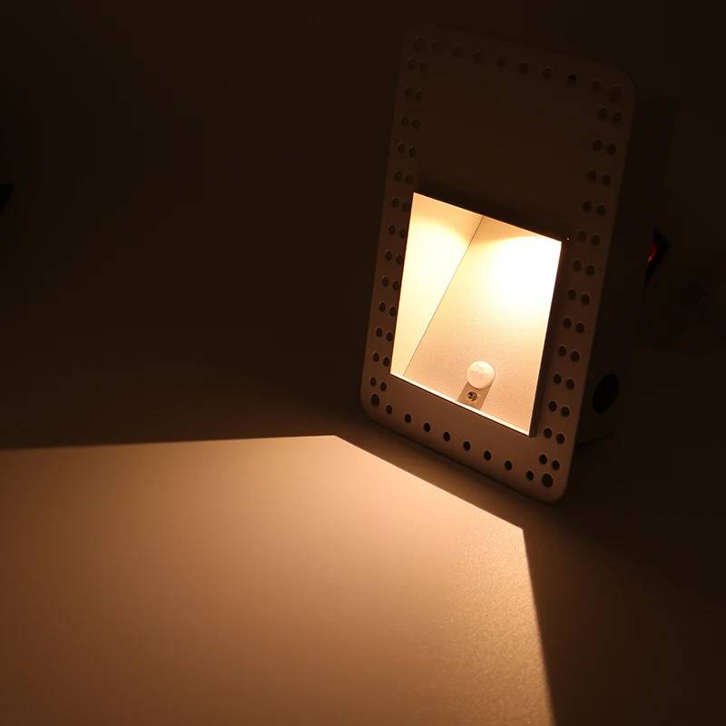 GONSU recessed stair step lights waterproof outdoor 3w frameless aluminum profiles square step light