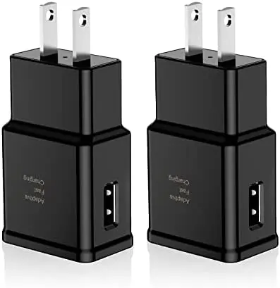 Adaptive Quick Charging USB Wall Charger Adapter compatible with Samsung Galaxy S21 S20 S10 S6 S7 S8 S9 / Note 5 8 Note 9 Note 1