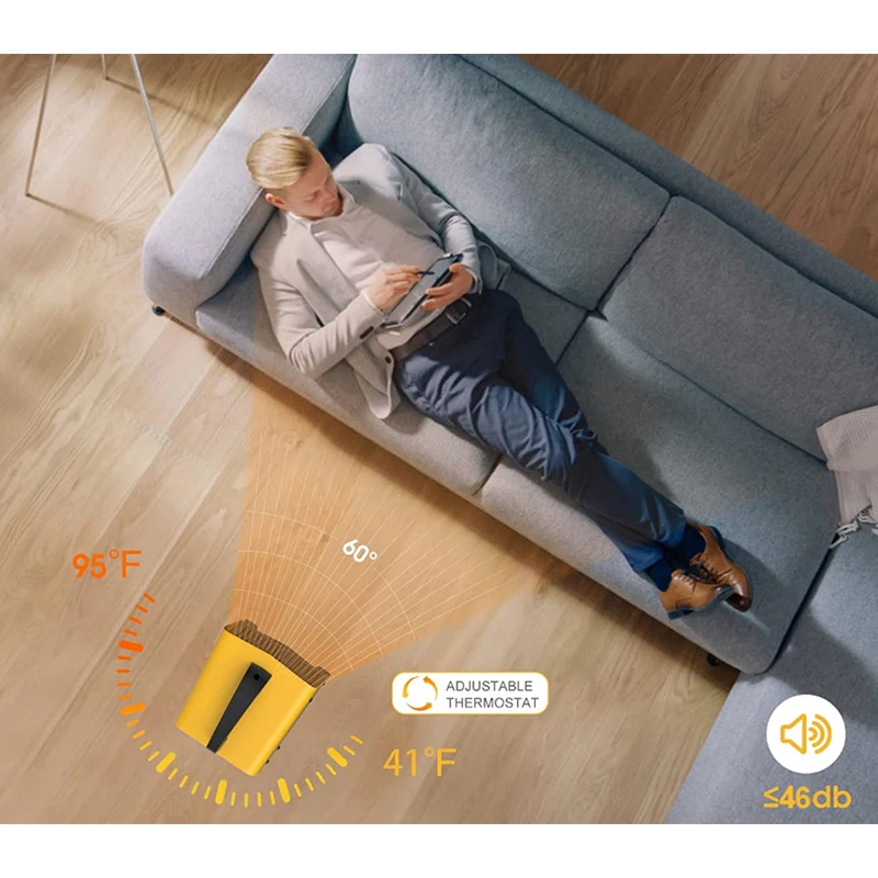 3KW Industrial Portable Electric Fan Square Heater Room Space Heaters Heating Element for Office